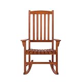 Southern Enterprises Eucalyptus Porch Rocker, Natural Oil Finish