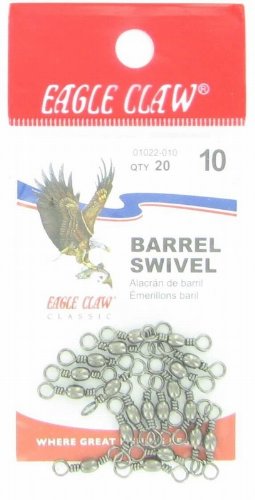 SportingGoods: Barrel Swivels Blk Size10 Value Pack 20pcs