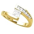 14K Yellow Gold Diamond Engagement Ring - 0.65 Ct.