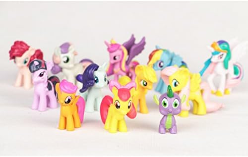 My Little Pony Cake Toppers Rainbow Dash Pony for Kids 12 PCS Set