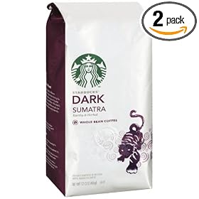 Starbucks Whole Bean Sumatra, 12-Ounces (Pack of 2):  Grocery &amp; Gourmet Food