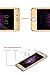 Connetech Titanium Alloy + Tempered Glass 2.5 Round Edge 9h Hardness Screen Protector for Iphone 6 4.7 Inches (Gold)