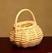 Dollhouse Miniature Handmade White Egg Basket