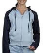 Ladies' Two-Tone Raglan Full-Zip Hooded Sweatshirt