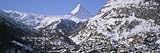 IMAGE OF The Town of Zermatt and the Matterhorn Mountain, Zermatt, Valais (Wallis), Swiss Alps, Switzerland Photographic Poster Print by Gavin Hellier, 32x96