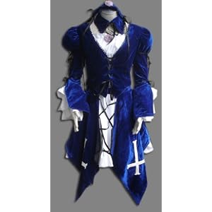 Japanese Anime Rozen Maiden Cosplay Costume - Suigintou 