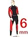 6 mm Damen Neoprenanzug Rot Schwarz Größe L / 40 Surfanzug