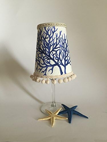 Candle Holder Centerpiece, Coral Lampshade, Beach Decor