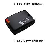 860E - einer der weltkleinsten GPS Trip Recorder (Datenlogger/ USB GPS Receiver) mit Bewegungssensor + 110-240V Netzteil | 125.000 Wegpunkte | Geotagger | Photo Tagger | 66 Kanäle | nur 22 g (!) | A-GPS | 1-5 Hz