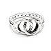 Handcuff Ring with Chain Band in 925 Sterling Silver by Silver Phantom Jewelry