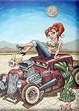 Artist BigToe Beauty and the Beast 32 Coupe Hot Rod Fridge Magnet