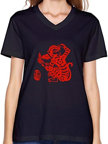 Chinese Zodiac Monkey Fashion Tshirt Female XXL
