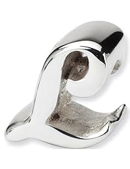 Reflection Beads Silver Letter L Script Alphabet Bead