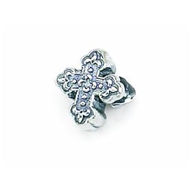 Buy Zable(tm) Sterling Silver Cross, Fancy Bead Charm by Finejewelers