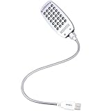 Daffodil ULT280 Lampe USB avec 28 ampoules lumineuses à LED et un col de cygne flexible / se branche sur le port USB de votre PC ou Mac pour en éclairer le clavier et l’écran. Pas besoin de piles.