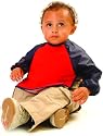 GROBAG LONG SLEEVED BIB LARGE 2 PACK RED/NAVY