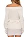 Simplee Apparel Women's Batwing Sleeve V Neck Cross Front Knit Sweater,White,One Size