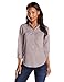 Dockers Women's Essential Perfect Pattern Relaxed Fit Long Sleeve Shirt