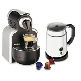 Magimix Nespresso 11269 Essenza M100 with Aeroccino Smooth (Silver)