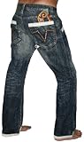 CHRISTIAN AUDIGIER Ed Hardy Mens Denim Jeans Dagger Design Stu Tarantino Wash 32 Inseam