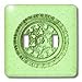 Jaclinart Bows Scrolls Shells Floral Damask - Soft green ornate vintage architectural element on pastel spring green damask background - Light Switch Covers - double toggle switch