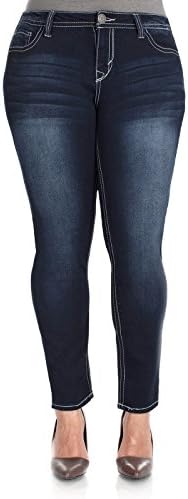 WallFlower Juniors Plus Size Classic Sassy Skinny Jeans in Delta Tint Size: 24