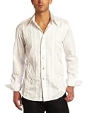 Robert Graham Men's Cactus Bloom Long Sleeve Sport Shirt, White, Medium