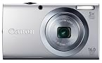 Canon PowerShot A2400 IS 16MP Point-and-Shoot Digital Camera (Silver) with 4GB Card, Camera Case