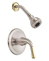Danze 1 Handle TRIM Shower Set, Brushed Nickel/Polished Brass