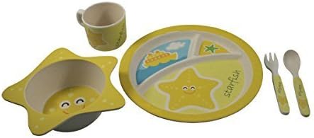 EcoBamboo Ware Kids Bamboo Dinnerware Set, Starfish by ECOF0