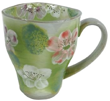 有田焼 藍染窯 お花畑12種マグ2月 【椿】 72535