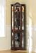 Lighted Corner Curio Cabinet - Mahogany