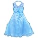 TIAOBU US Girls Organza Halter Rosettes Dress