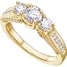 14K Yellow Gold Diamond Bridal Engagement Ring Set (1.30 ctw, G-H, SI1)