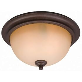 Hardware House 10-1134 Bennington Flush Mount Ceiling Fixture, Antique Bronze