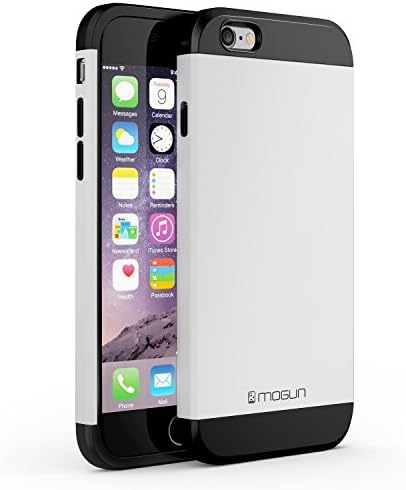 iPhone 6 Case, Slim Protector - Best Ultra Thin Rugged Case for Your iPhone 6 4.7 - Hybrid Dual Layer Protective Cover designed for Shock Absorbing + Drop Protection + Impact &amp; Scratch Resistant - Perfect for Daily Use! (Black/White)