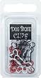 Painted Metal Dog Bone Paper Clips 15/pkg-red/whit