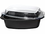 Br�ter mit Glasdeckel, 5,6 Liter Bratentopf 32 x 23 x 10,7 cm, Auflaufform oder Backpfanne, 3-fach Antihaftbeschichtet, Aluminiumguss, NEU + OVP