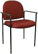 Comfortable Stackable Steel Side Chair with Arms.
