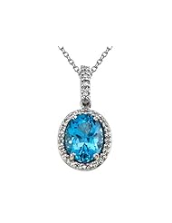 Genuine Blue Topaz Pendant by Effy Collection®
