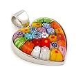 Large Matte Millefiori Heart