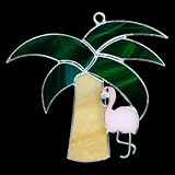 SWITCHABLES STAINED GLASS NIGHT LIGHT COVER - PALM TREE WITH FLAMINGO - SW025