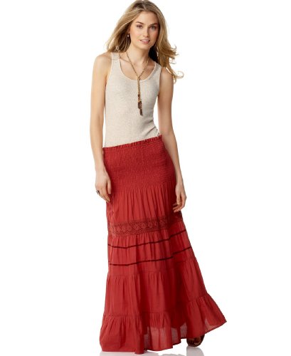 American Rag Smocked Convertible Maxi Skirt or Dress Tandoori Spice S