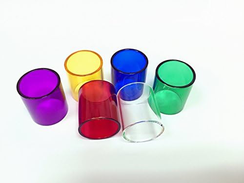 TFV4 Tank Glass, Colored Replacement Pyrex Glass Tube for TFV4 Tank(Pack of 6)