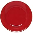 Terracotta Glazed Pottery Dark Red Dinner Plate 11"D Set / 2