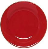 Terracotta Glazed Pottery Dark Red Dinner Plate 11"D Set / 2