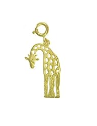 Dazzlers Solid 14k Gold Giraffe Charm Pendant Available in three colors from jewelsberry (weights: 1.1 grams only)