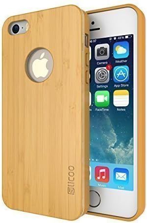 iPhone 5s Case, Slicoo® Nature Series Bamboo Wood Slim Covering Case for iPhone 5 5s (Bamboo)