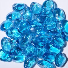 Blue Raspberry Iridescent Firepit Glass Medium 22 Lb Bag
