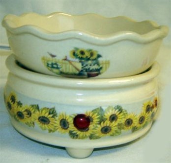 Sunflower 2 piece Candle Warmer Electric Tart Warmer